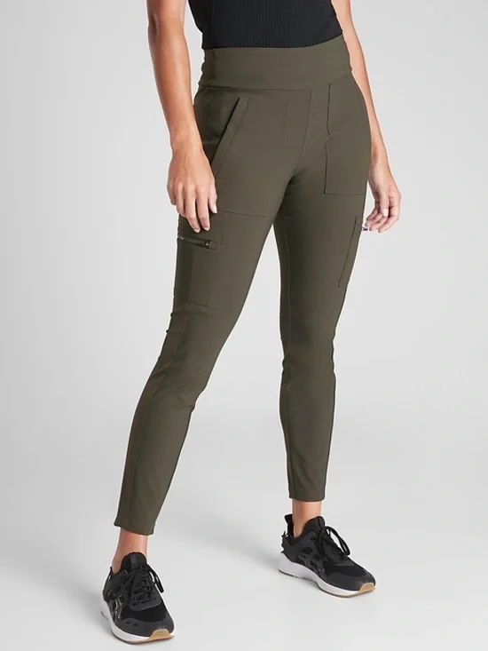 Athleta Green Performance Cargo Leggings - Picture 4 of 4
